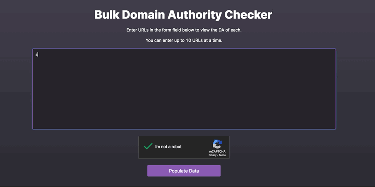 Bulk DA Checker