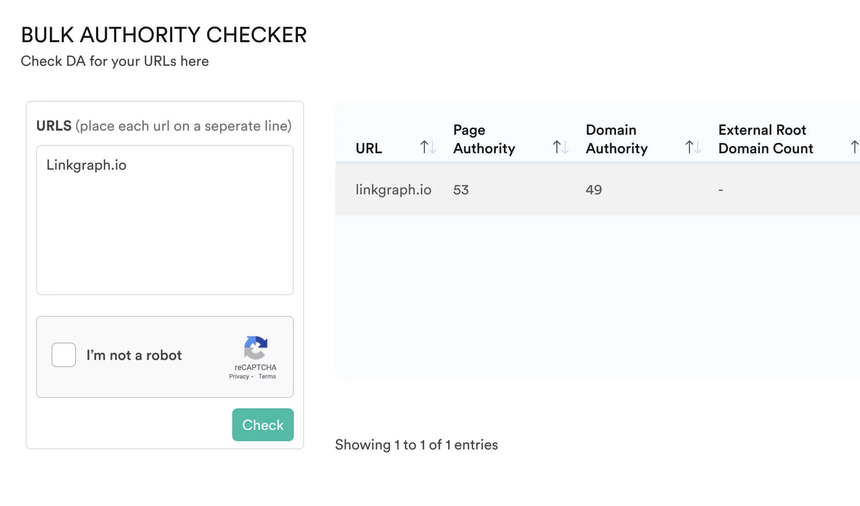 bulk authority checker dashboard