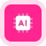 AI icon on square