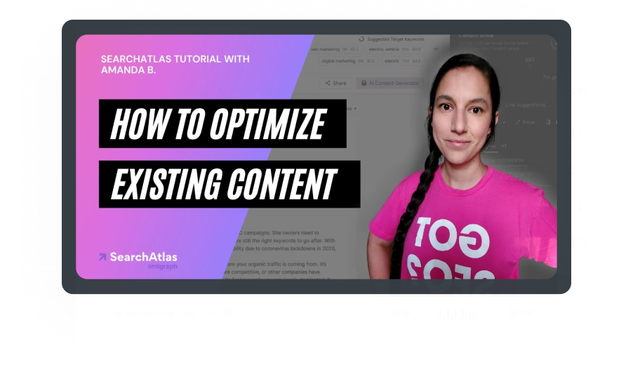 Learn how to optimize your existing content with the help of an assistant to improve its SEO.
